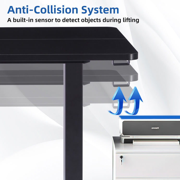Escritorio de pie eléctrico ajustable en altura de trabajo ergonómico